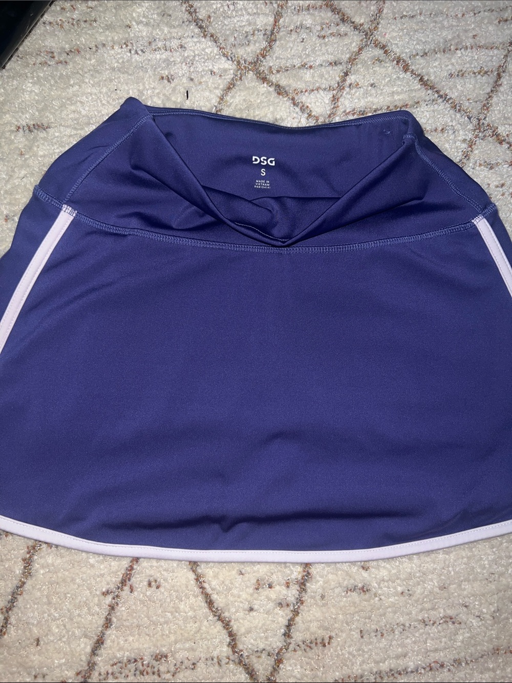 DSG Navy Purple Skater Tennis Skirt with Light Pink Trim